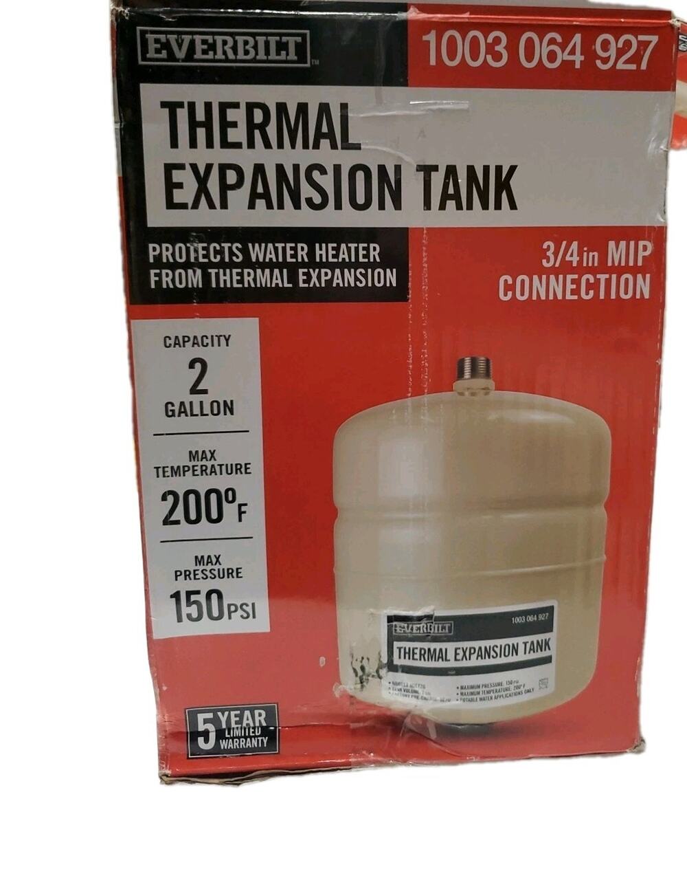Everbilt 2 Gal Thermal Expansion Tank 3/4 in MIP Connection